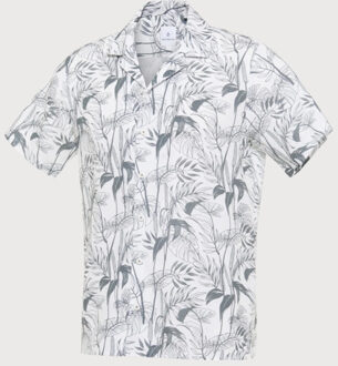 BLUE INDUSTRY Korte mouwen beach overhemd | Bruin/groen - XL