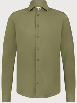 BLUE INDUSTRY Lounge jersey overhemd | Groen - 41 (L)