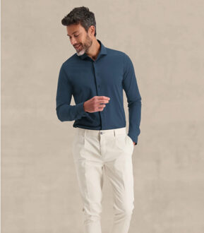 BLUE INDUSTRY Lounge jersey overhemd | Indigoblauw - 39 (M)