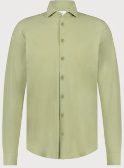 BLUE INDUSTRY Lounge jersey overhemd | Kaki - 39 (M)