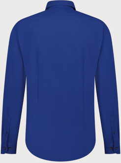BLUE INDUSTRY Lounge jersey overhemd | - maat 37 (S) Blauw