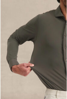 BLUE INDUSTRY Lounge jersey overhemd | - maat 43 (XL) Groen