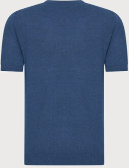 BLUE INDUSTRY Luxe knitted t-shirt | Indigoblauw - M