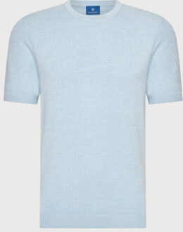 BLUE INDUSTRY Luxe knitted t-shirt | - maat M Blauw
