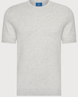 BLUE INDUSTRY Luxe knitted t-shirt | - maat XL Grijs