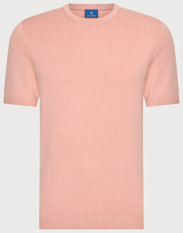 BLUE INDUSTRY Luxe knitted t-shirt | - maat XL Roze