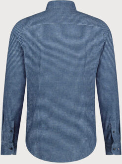 BLUE INDUSTRY Mini-ruit overhemd | Blauw - 41 (L)
