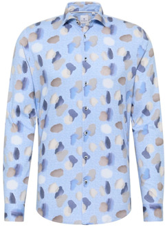 BLUE INDUSTRY Navy All-Over Print Casual Shirt Blue Industry , Blue , Heren - 2Xl,Xl,L,M,3Xl,4Xl,5Xl