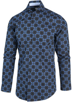 BLUE INDUSTRY Overhemd Bloemen Blue Industry , Blauw , Heren - M,S,3Xl