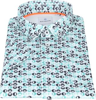 BLUE INDUSTRY Overhemd Korte Mouwen Mint Groen - 41