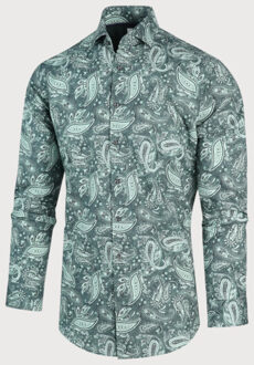 BLUE INDUSTRY Overhemd Paisley Groen