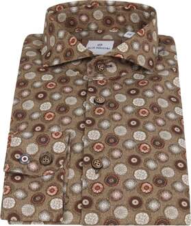 BLUE INDUSTRY Overhemd Print Camel Bruin - 38,39