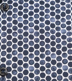 BLUE INDUSTRY Overhemd Stippen Donkerblauw - 39