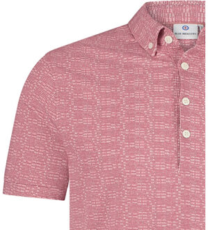 BLUE INDUSTRY Polo met mini design | - maat S Roze