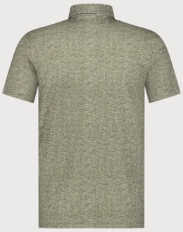 BLUE INDUSTRY Polokraag korte mouw overhemd | Bruin/groen - XL