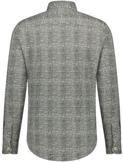 BLUE INDUSTRY Ruitmotief overhemd | Bruin - 45 (XXL)