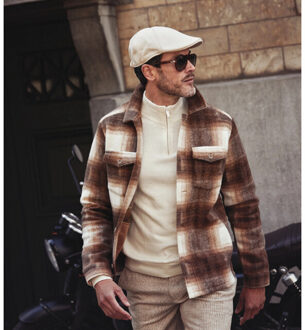 BLUE INDUSTRY Ruitmotief overshirt | Beige - M