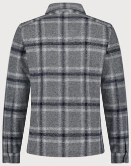 BLUE INDUSTRY Ruitmotief wolmenging overshirt | - maat XL Grijs