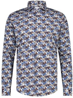 BLUE INDUSTRY Stretch cotton overhemd Blauw - 41 (L)