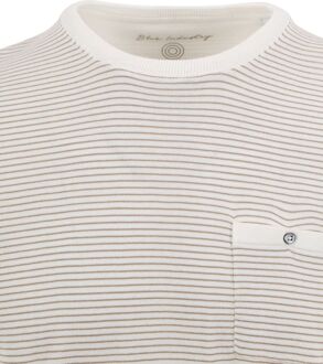 BLUE INDUSTRY T-Shirt Streep Ecru Off-White - XXL