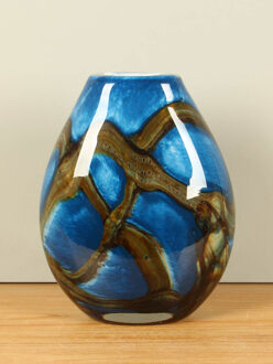 Blue Lagoon vaas plat, 30 cm