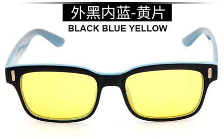 Blue Ray Computer Bril Mannen Scherm Straling Brillen Brand Kantoor Gaming Blauw Licht Goggle UV Blokkeren Eye Bril zwart blauw geel