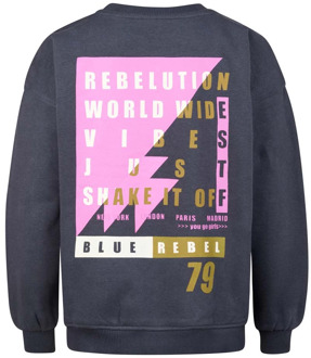 Blue Rebel meisjes sweater Marine - 110-116