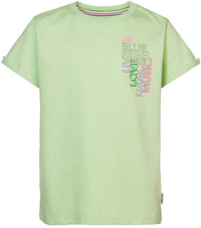 Blue Rebel meisjes t-shirt Licht groen - 122-128