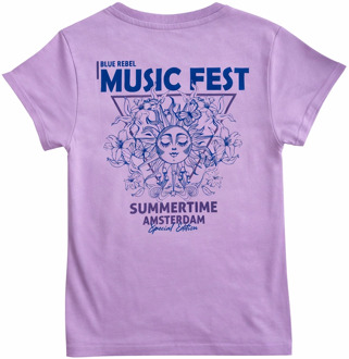 Blue Rebel meisjes t-shirt Paars - 98-104