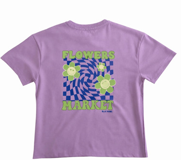 Blue Rebel meisjes t-shirt Paars - 98-104