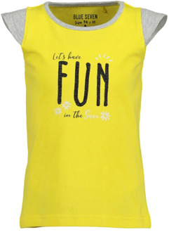 Blue Seven Meisjes t-shirt fun panda yellow Geel - 116