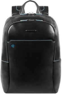Blue Square Computer Backpack with iPad Compartment black Zwart - H 43 x B 32 x D 14 cm