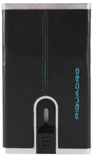 Blue Square Leren RFID Creditcardhouder - Zwart