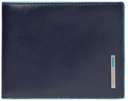 Blue Square Men's Wallet With Coin Pocket Night Blue