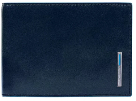 Blue Square Men's Wallet With Flip Up With ID/Coin Pocket Night Blue