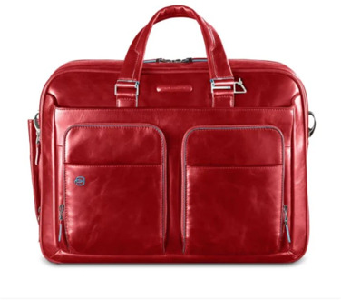 Blue Square Organized Laptop & iPad Case 15 inch red