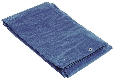 Blue waterproof canvas with metal eyelets 5x8 meters (approximately)