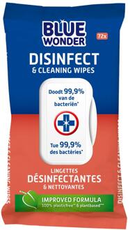 Blue Wonder desinfectie doekjes 72st. wit