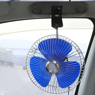 Blue12V Mini Ocillating Cooling Cool Clip Ventilator Draagbare Voor Truck Auto
