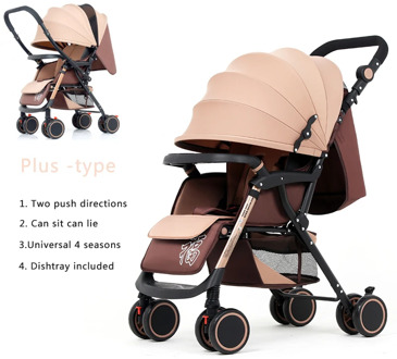 Bluechildhood Light Weight Baby Stroller Two-Way Push Travelling Pram For Baby Newborn carriages EU Free Shipping