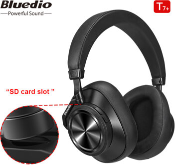 Bluedio T7 plus Bluetooth Hoofdtelefoon Active Noise Cancelling Draadloze Headset ANC sport oortelefoon voor telefoons ondersteuning SD card slot