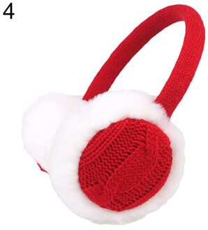 Bluelans Vrouwen Girl Winter Warm Kint Oorbeschermers Oorwarmers Gehoorbeschermers Oorlelletje Warmer Hoofdband rood