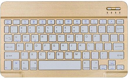 Bluetooth 3.0 Wireless Keyboard Voor Ipad Samsung Ios Android System Universele Voor Gaming Tablet Pc Mini Toetsenbord goud