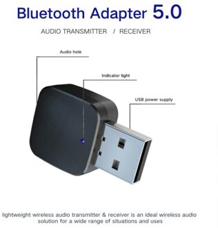 Bluetooth 5.0 Audio-ontvanger Zender Mini Stereo Bluetooth Aux Rca Usb 3.5Mm Jack Voor Tv Pc Auto Kit draadloze Adapter