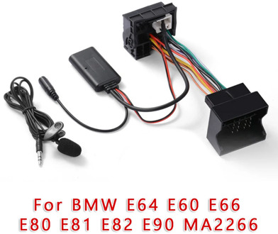 Bluetooth 5.0 Cable Adapter With Microphone Kit Music Audio Adapter MIC For BMW E64 E60 E66 E80 E81 E82 E90 MA2266
