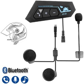 Bluetooth 5.0 Headset Voor Helm Motorfiets Hoofdtelefoon Handsfree Moto Motor Bike Motor Draadloze Intercom Oortelefoon