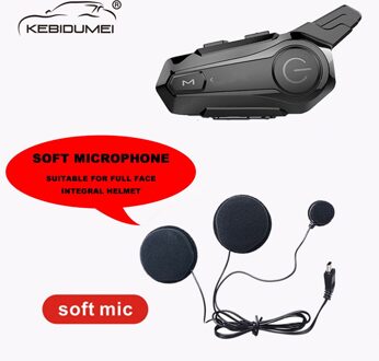 Bluetooth 5.0 Motorhelm Intercom 2 Stoelen Voor En Achter 50M Praten Universele Pairing Waterdichte Interphone Headset Full face helmet