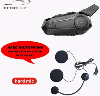 Bluetooth 5.0 Motorhelm Intercom 2 Stoelen Voor En Achter 50M Praten Universele Pairing Waterdichte Interphone Headset Half helmet