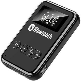 Bluetooth 5.0 Ontvanger Zender Draadloze Muziek Adapter Voor Auto Fm-zender Hoofdtelefoon Luidsprekers Led Scherm Ondersteuning Tf Card