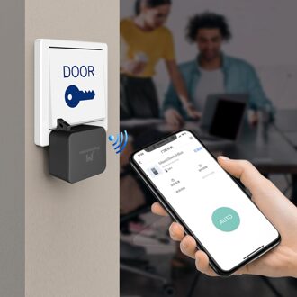 Bluetooth 5.0 Smart Knop Pusher Anti-Weerstand Outdoor Repareren Onderdelen Voor Garage Muur Lichtschakelaar App Timer Zwart